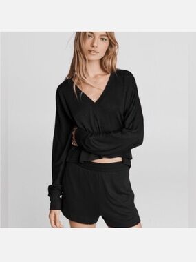 Rag & Bone The Knit Lounge Set in Black